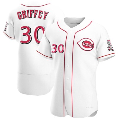 Men's Ken Griffey Cincinnati Reds Authentic White Home Jersey