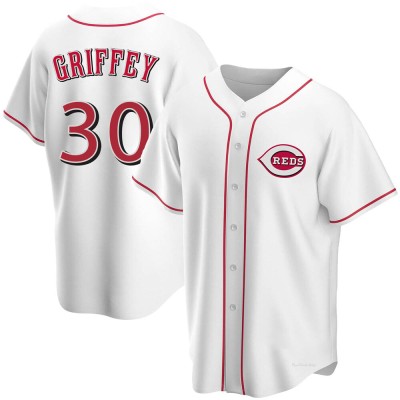 Men's Ken Griffey Cincinnati Reds Replica White Home Jersey