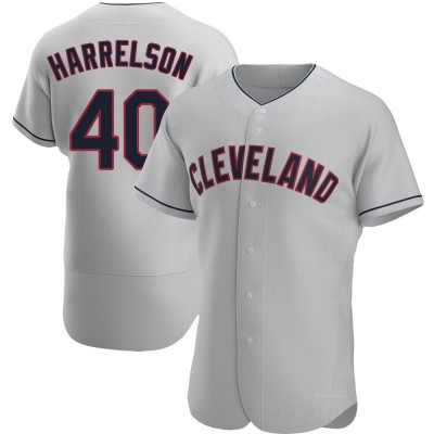 Men's Ken Harrelson Cleveland Guardians Authentic Gray Road Jersey