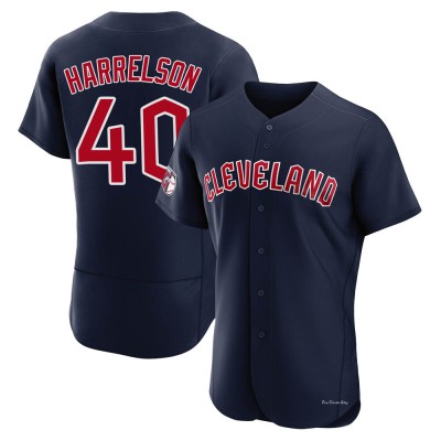 Men's Ken Harrelson Cleveland Guardians Authentic Navy Alternate Jersey