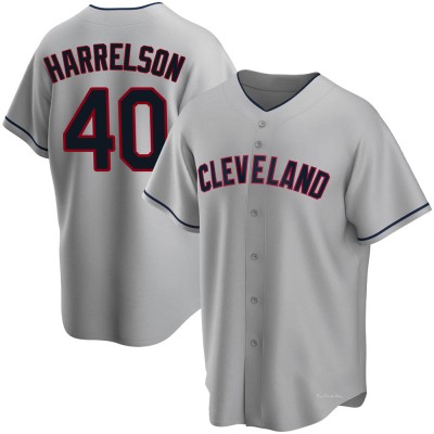 Men's Ken Harrelson Cleveland Guardians Replica Gray Road Jersey