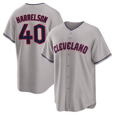 Men's Ken Harrelson Cleveland Guardians Replica Gray Road Jersey