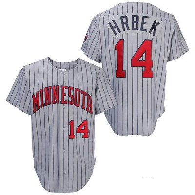 Men's Kent Hrbek Minnesota Twins Authentic Grey 1987 Throwback Jersey