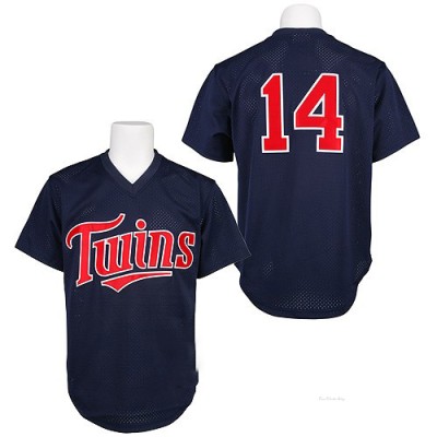 Men's Kent Hrbek Minnesota Twins Authentic Navy Blue 1991 Throwback Jersey