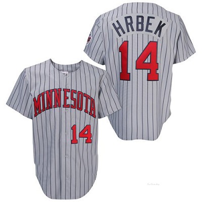 Men's Kent Hrbek Minnesota Twins Replica Grey 1987 Throwback Jersey