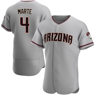 Men's Ketel Marte Arizona Diamondbacks Authentic Gray Road Jersey