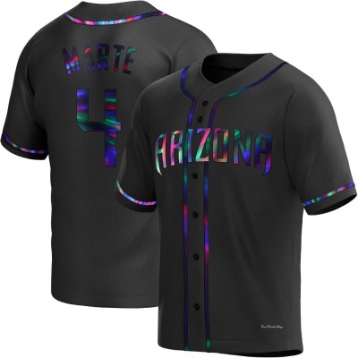 Men's Ketel Marte Arizona Diamondbacks Replica Black Holographic Alternate Jersey