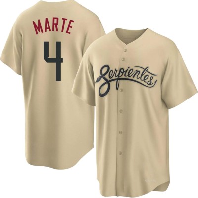 Men's Ketel Marte Arizona Diamondbacks Replica Gold 2021 City Connect Cool Base Jersey