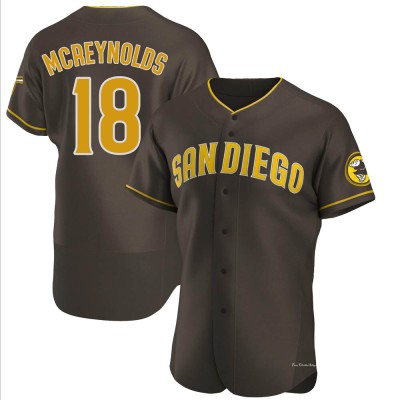 Men's Kevin Mcreynolds San Diego Padres Authentic Brown Road Jersey