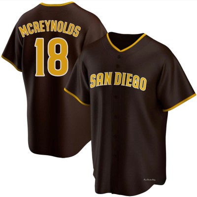 Men's Kevin Mcreynolds San Diego Padres Replica Brown Road Jersey