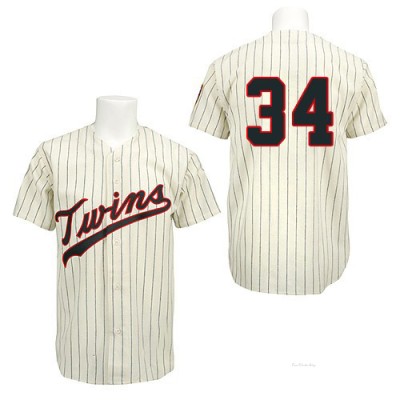 Men's Kirby Puckett Minnesota Twins Replica Cream 1969 Throwback Jersey