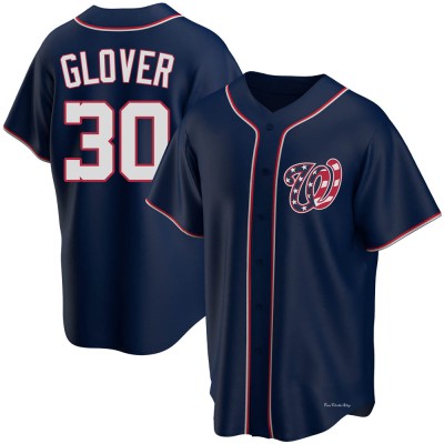 Men's Koda Glover Washington Nationals Replica Navy Alternate Team Jersey