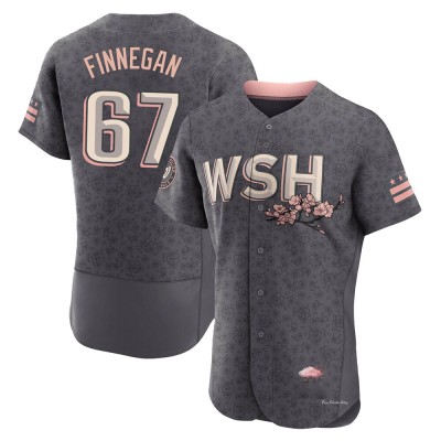 Men's Kyle Finnegan Washington Nationals Authentic Gray 2022 City Connect Jersey