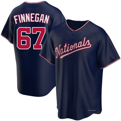 Men's Kyle Finnegan Washington Nationals Replica Navy Alternate Jersey