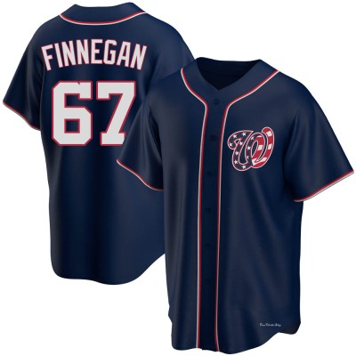 Men's Kyle Finnegan Washington Nationals Replica Navy Alternate Team Jersey