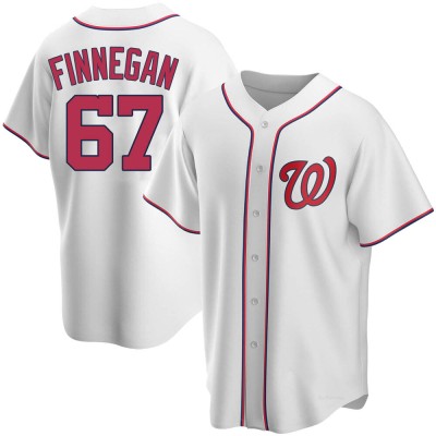 Men's Kyle Finnegan Washington Nationals Replica White Home Jersey