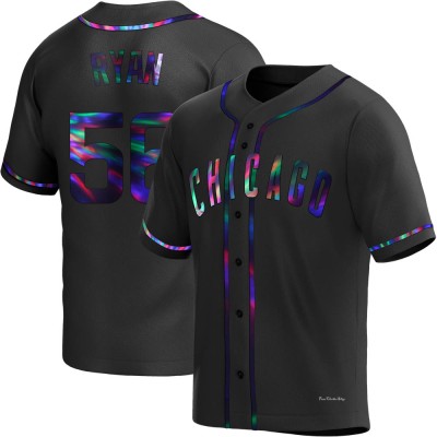 Men's Kyle Ryan Chicago Cubs Replica Black Holographic Alternate Jersey