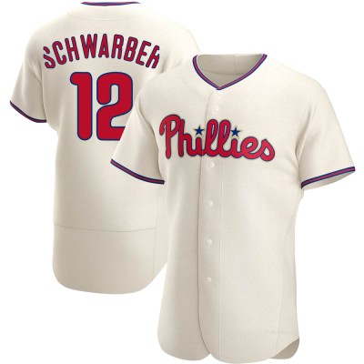 Men's Kyle Schwarber Philadelphia Phillies Authentic Cream Alternate Jersey