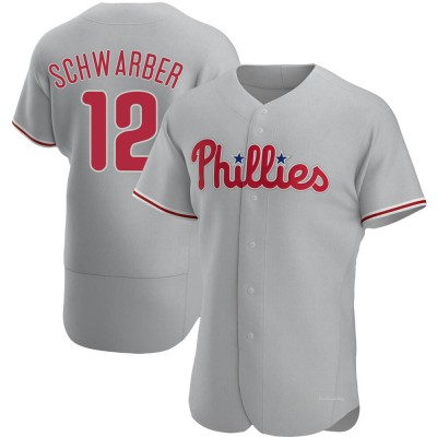 Men's Kyle Schwarber Philadelphia Phillies Authentic Gray Road Jersey