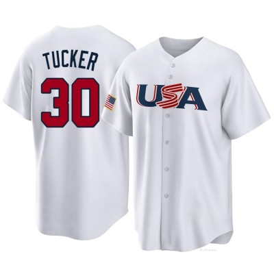 Men's Kyle Tucker Houston Astros Replica White USA Baseball 2023 World Baseball Classic Jersey