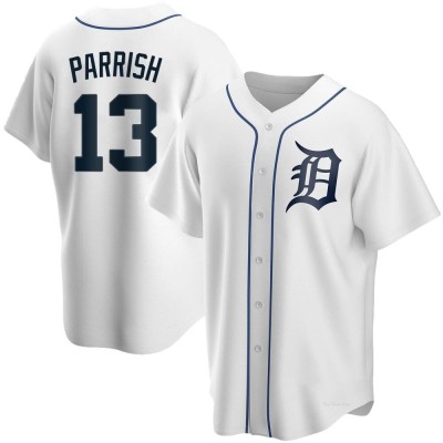 Men's Lance Parrish Detroit Tigers Replica White Home Jersey