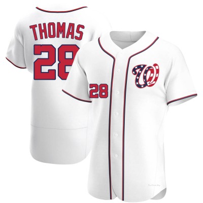 Men's Lane Thomas Washington Nationals Authentic White Alternate Jersey