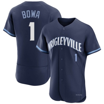 Men's Larry Bowa Chicago Cubs Authentic Navy 2021 City Connect Jersey