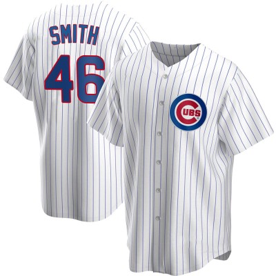 Men's Lee Smith Chicago Cubs Replica White Home Jersey