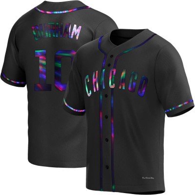 Men's Leon Durham Chicago Cubs Replica Black Holographic Alternate Jersey