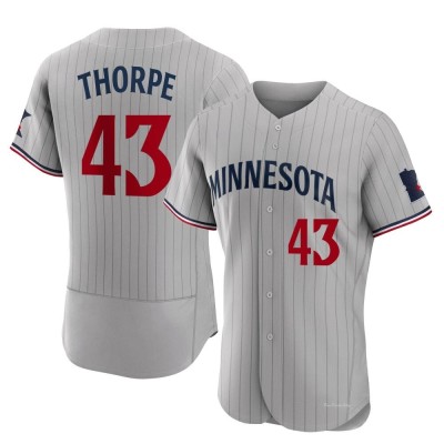 Men's Lewis Thorpe Minnesota Twins Authentic Gray Road Jersey