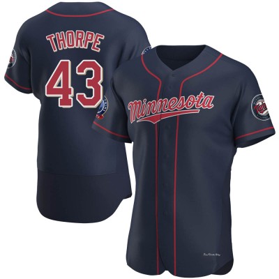 Men's Lewis Thorpe Minnesota Twins Authentic Navy Alternate 60th Season Jersey