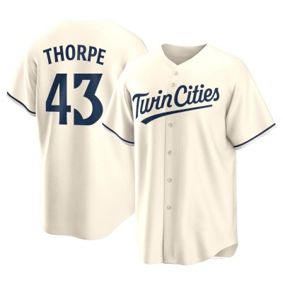 Men's Lewis Thorpe Minnesota Twins Replica Cream Alternate Jersey