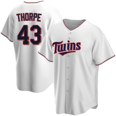 Men's Lewis Thorpe Minnesota Twins Replica White Home Jersey