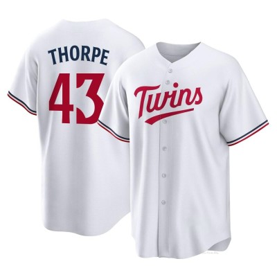 Men's Lewis Thorpe Minnesota Twins Replica White Home Jersey