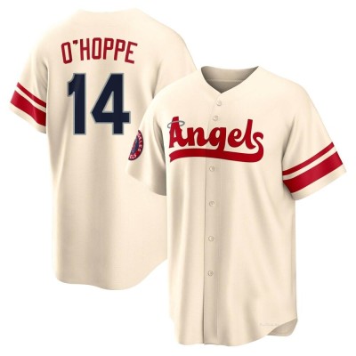 Men's Logan O'Hoppe Los Angeles Angels Replica Cream 2022 City Connect Jersey