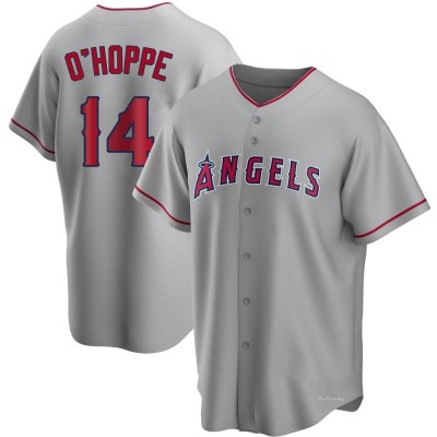 Men's Logan O'Hoppe Los Angeles Angels Replica Silver Road Jersey