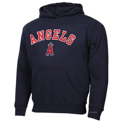 Men's Los Angeles Angels Navy Blue Stitches Fastball Fleece Pullover Hoodie -