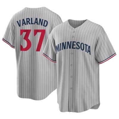 Men's Louie Varland Minnesota Twins Replica Gray Road Jersey