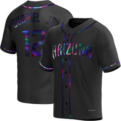 Men's Lourdes Gurriel Jr. Arizona Diamondbacks Replica Black Holographic Alternate Jersey