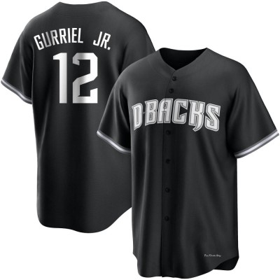 Men's Lourdes Gurriel Jr. Arizona Diamondbacks Replica Black/White Jersey