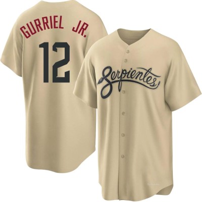 Men's Lourdes Gurriel Jr. Arizona Diamondbacks Replica Gold 2021 City Connect Cool Base Jersey