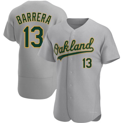 Men's Luis Barrera Oakland Athletics Authentic Gray Road Jersey