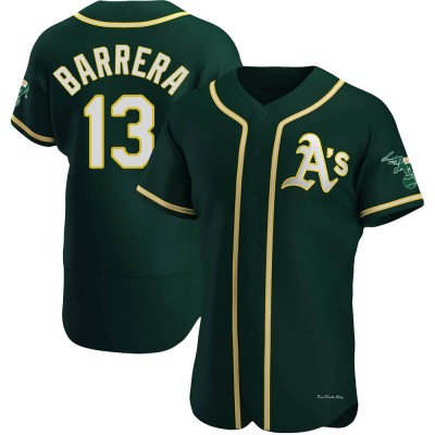 Men's Luis Barrera Oakland Athletics Authentic Green Alternate Jersey