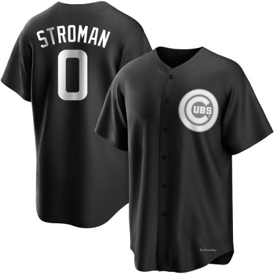 Men's Marcus Stroman Chicago Cubs Replica Black/White Jersey