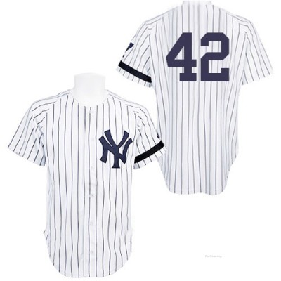 Men's Mariano Rivera New York Yankees Authentic White Practice Throwback Jersey