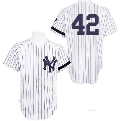 Men's Mariano Rivera New York Yankees Replica White Practice Throwback Jersey