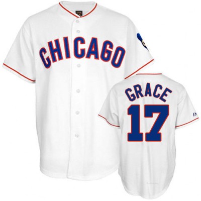 Men's Mark Grace Chicago Cubs Authentic White 1988 Throwback Jersey