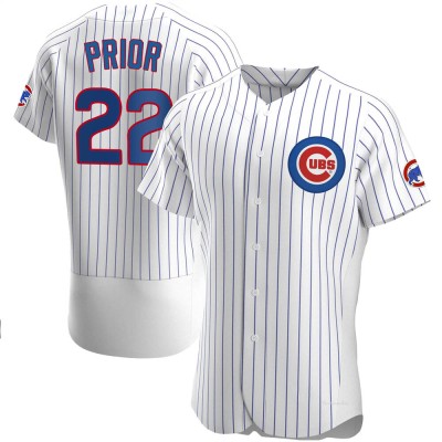 Men's Mark Prior Chicago Cubs Authentic White Home Jersey