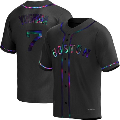 Men's Masataka Yoshida Boston Red Sox Replica Black Holographic Alternate Jersey