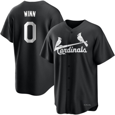 Men's Masyn Winn St. Louis Cardinals Replica Black/White Jersey